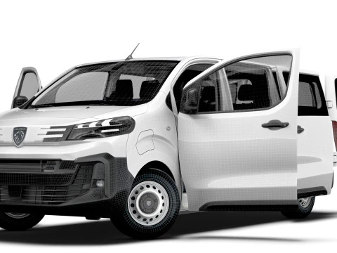 Peugeot e Expert CombiVan L3 HQ Interior 2024 3D Model