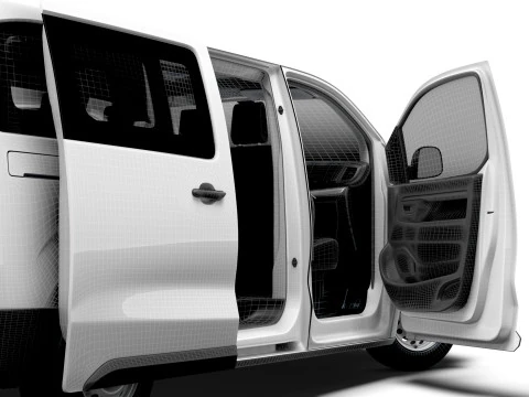 Peugeot e Expert CombiVan L3 HQ Interior 2024 3D Model