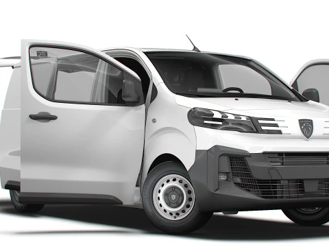 Peugeot e Expert Heckklappen-Van L2 HQ Interieur 2024 3D Modell