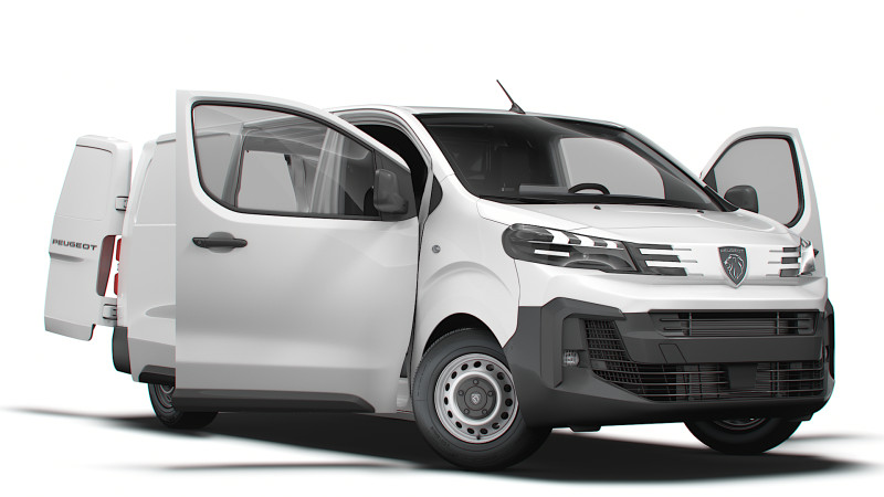 Peugeot e Expert Van L3 HQ Interior 2024 3D 模型 .c4d .max .obj .3ds .fbx .stl .blend 