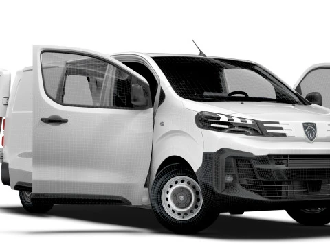 Peugeot e Expert Van L3 HQ Interior 2024 3D Model