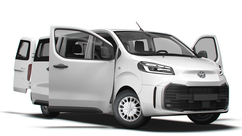 Toyota ProACE Electric Combi L3 HQ Interior 2024 3Dモデル .c4d .max .obj .3ds .fbx .stl .blend 