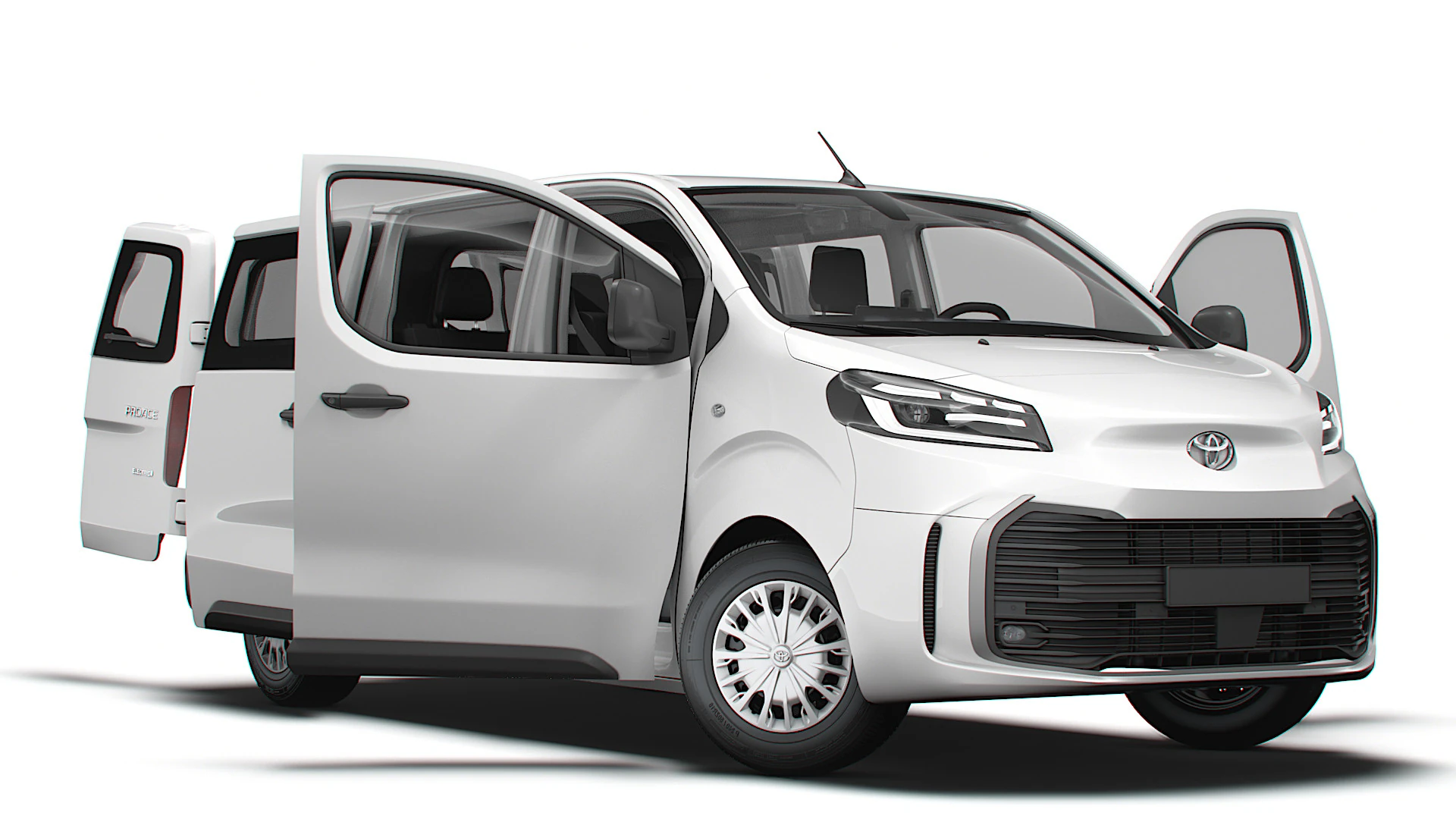 Toyota ProACE Electric Combi L3 HQ Interior 2024 3D Model .c4d .max .obj .3ds .fbx .stl .blend