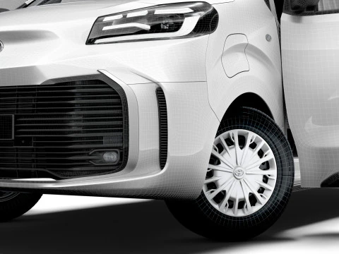 Wnętrze Toyota ProACE Electric L2 HQ 2024 Model 3D
