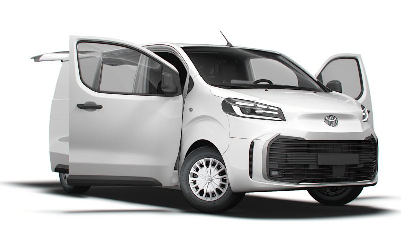 Toyota ProACE Electric Tailgate L2 HQ Interior 2024 3D Model .c4d .max .obj .3ds .fbx .stl .blend 