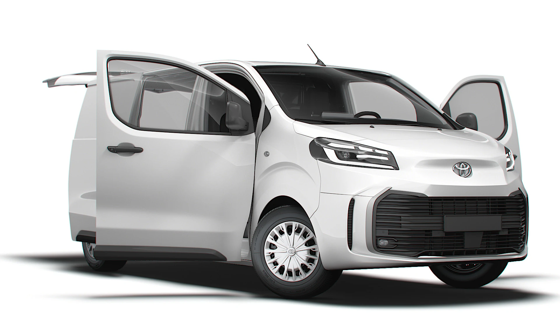 Toyota ProACE Electric Tailgate L2 HQ Interior 2024 3D Model .c4d .max .obj .3ds .fbx .stl .blend 