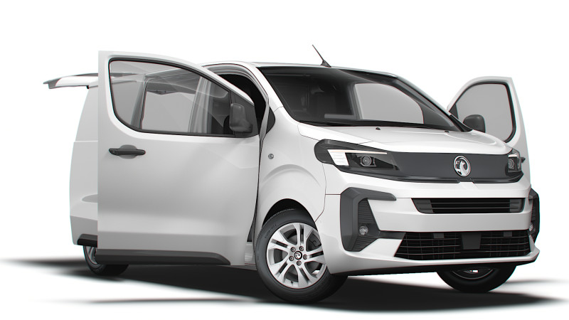 Vauxhall Vivaro Electric Tailgate Van L2 HQ Interior 2024 Model 3D .c4d .max .obj .3ds .fbx .stl .blend 