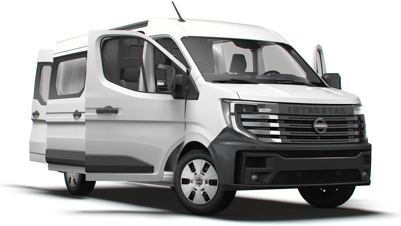 Nissan Interstar L2H2 CrewCab Van HQ Interior 2024 Model 3D .c4d .max .obj .3ds .fbx .stl .blend 