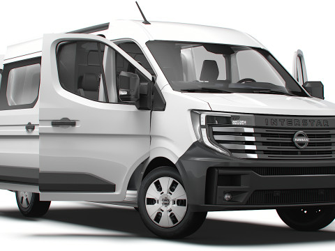 Nissan Interstar L2H2 CrewCab Van HQ Interior 2024 3Dモデル