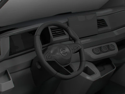 Nissan Interstar L2H2 CrewCab Van Interior central 2024 Modelo 3D