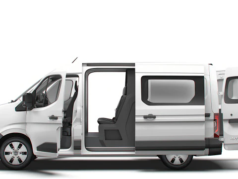 Nissan Interstar L2H2 CrewCab Van Interior central 2024 Modelo 3D