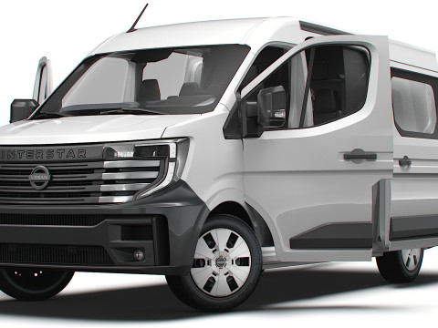 Nissan Interstar L2H2 CrewCab Van HQ Interior 2024 Model 3D