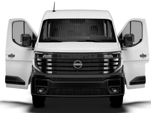 Nissan Interstar L2H2 CrewCab Van Interior central 2024 Modelo 3D