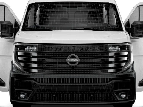 Nissan Interstar L2H2 CrewCab Van Interior central 2024 Modelo 3D