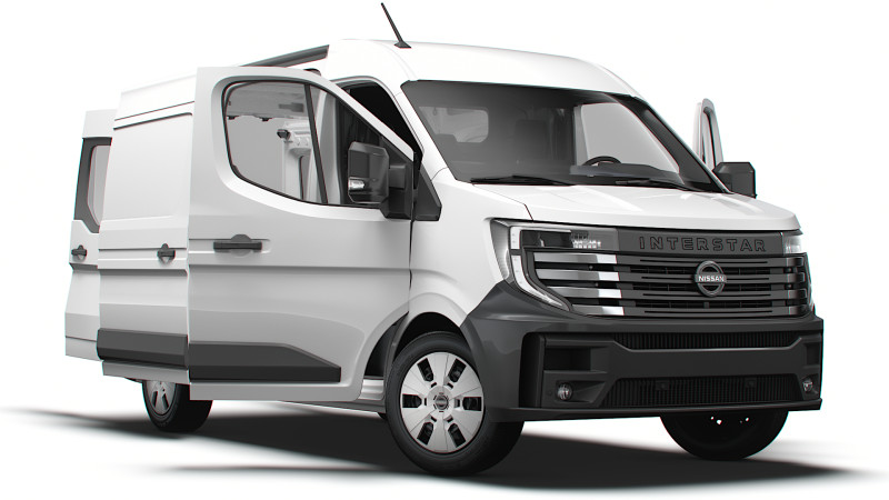 Nissan Interstar L2H2 Van HQ Interior 2024 3D Modell .c4d .max .obj .3ds .fbx .stl .blend