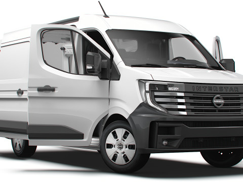 Nissan Interstar L2H2 Van HQ Interior 2024 3Dモデル