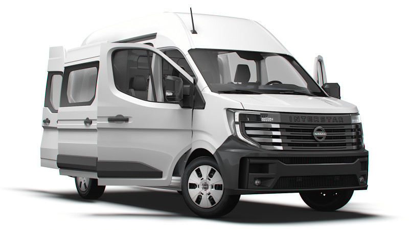 Nissan Interstar L2H3 CrewCab Van HQ Interior 2024 3D-Modell .c4d .max .obj .3ds .fbx .stl .blend 