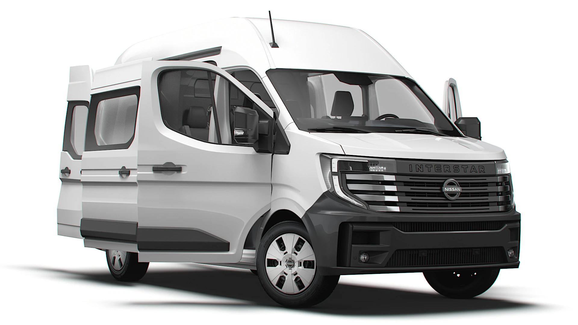Nissan Interstar L2H3 CrewCab Van HQ Interior 2024 3D Model .c4d .max .obj .3ds .fbx .stl .blend
