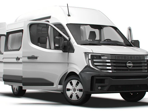 Nissan Interstar L2H3 CrewCab Van HQ Interior 2024 Modelo 3D