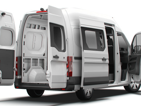 Nissan Interstar L2H3 CrewCab Van HQ Interior 2024 3D-Modell