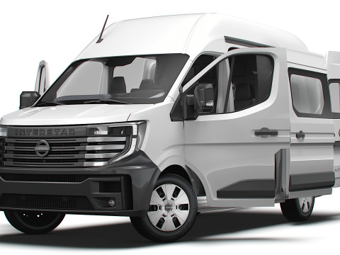 Nissan Interstar L2H3 CrewCab Van HQ Interior 2024 3D-Modell