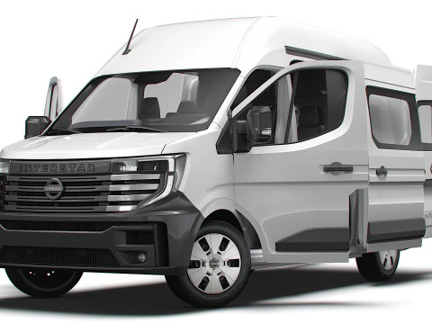 Nissan Interstar L2H3 CrewCab Van HQ Interior 2024 3D Model