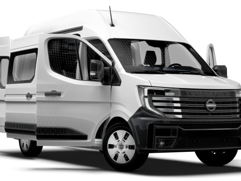 Nissan Interstar L2H3 CrewCab Van HQ Interior 2024 3D-Modell