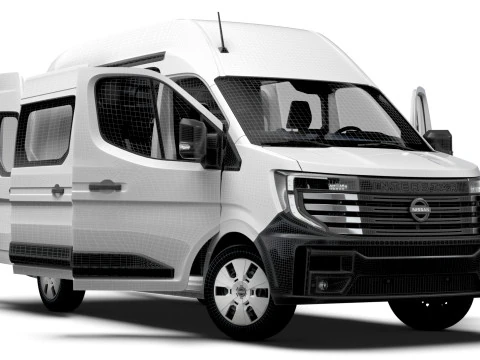 Nissan Interstar L2H3 CrewCab Van HQ Interior 2024 3D Model