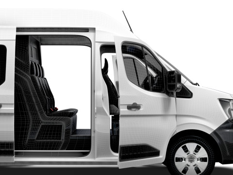 Nissan Interstar L2H3 CrewCab Van HQ Interior 2024 3D-Modell