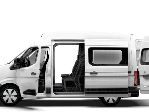 Nissan Interstar L2H3 CrewCab Van HQ Interior 2024 3D Model