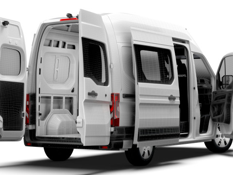 Nissan Interstar L2H3 CrewCab Van HQ Interior 2024 3D-Modell