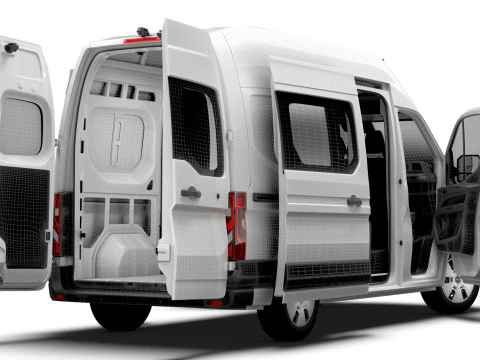 Nissan Interstar L2H3 CrewCab Van HQ Interior 2024 3D Model