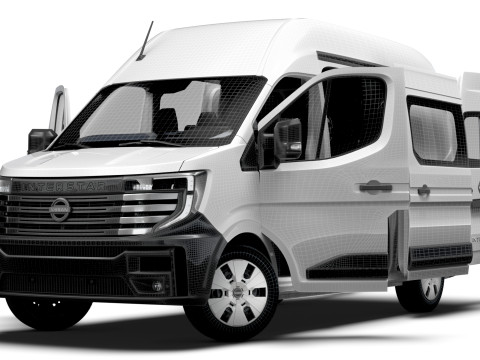 Nissan Interstar L2H3 CrewCab Van HQ Interior 2024 3D-Modell