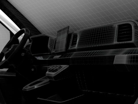 Nissan Interstar L2H3 CrewCab Van HQ Interior 2024 3D Model
