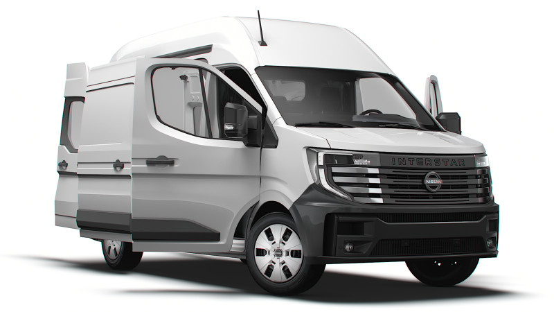 Nissan Interstar L2H3 Van HQ Interior 2024 3D Модель .c4d .max .obj .3ds .fbx .stl .blend 