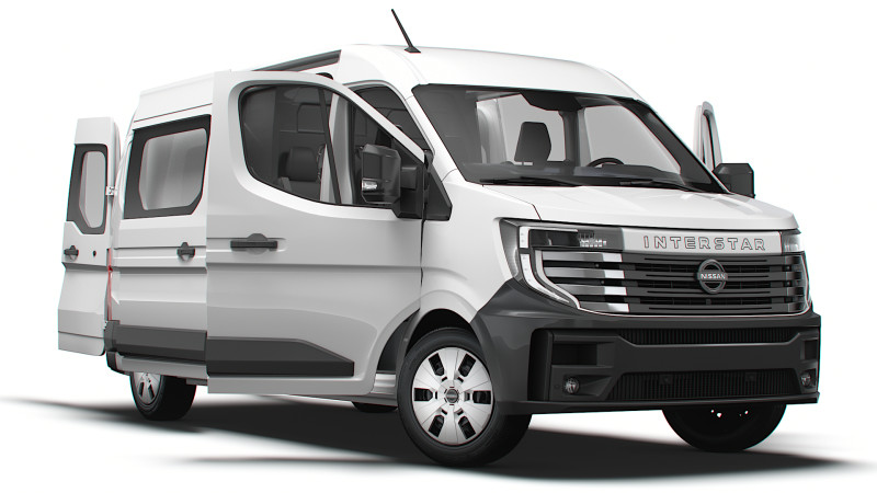 Nissan Interstar L3H2 CrewCab Van HQ Interior 2024 3Dモデル .c4d .max .obj .3ds .fbx .stl .blend 