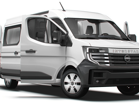 Nissan Interstar L3H2 CrewCab Van HQ Interior 2024 3Dモデル