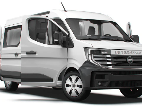 Nissan Interstar L3H2 CrewCab Van HQ Interior 2024 3D Модель