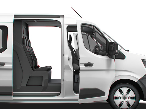 Nissan Interstar L3H2 CrewCab Van HQ Interior 2024 3Dモデル