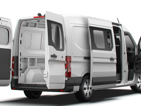 Nissan Interstar L3H2 CrewCab Van HQ Interior 2024 3Dモデル