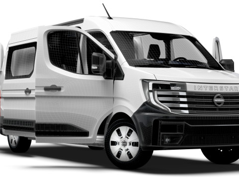 Nissan Interstar L3H2 CrewCab Van HQ Interior 2024 3Dモデル