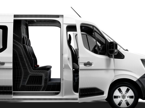 Nissan Interstar L3H2 CrewCab Van HQ Interior 2024 3Dモデル