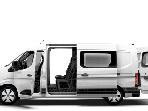 Nissan Interstar L3H2 CrewCab Van HQ Interior 2024 3Dモデル