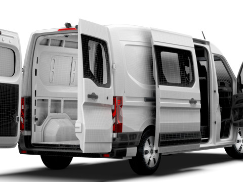 Nissan Interstar L3H2 CrewCab Van HQ Interior 2024 3Dモデル
