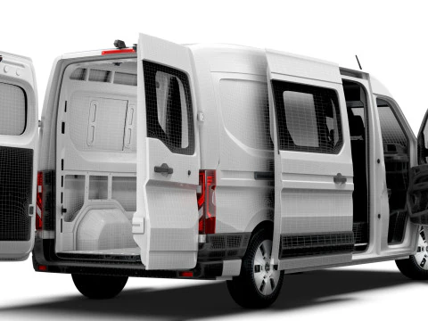 Nissan Interstar L3H2 CrewCab Van HQ Interior 2024 3D Model