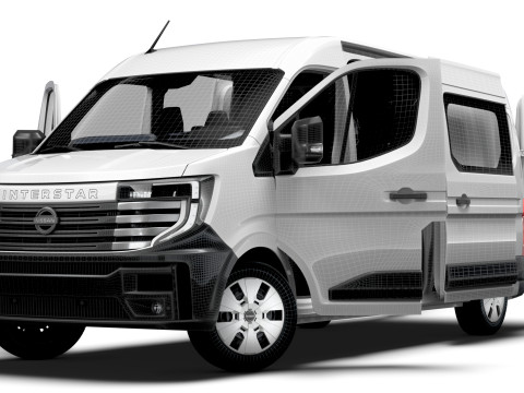Nissan Interstar L3H2 CrewCab Van HQ Interior 2024 3Dモデル