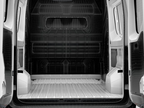 Nissan Interstar L3H2 CrewCab Van HQ Interior 2024 3Dモデル