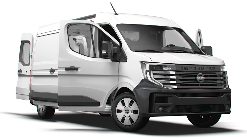 Nissan Interstar L3H2 Van HQ Interior 2024 3D Model .c4d .max .obj .3ds .fbx .stl .blend 