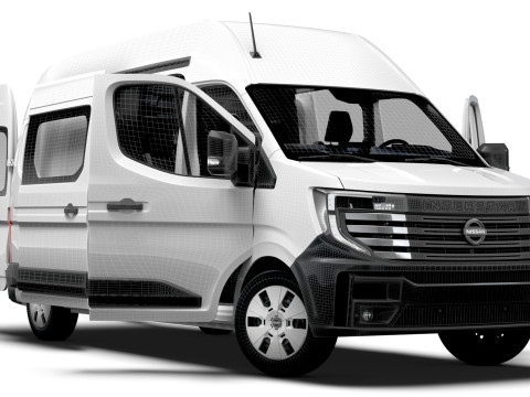 Nissan Interstar L3H3 CrewCab Van HQ Interior 2024 3D Model