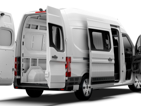 Nissan Interstar L3H3 CrewCab Van HQ Interior 2024 3D Model